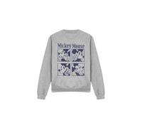 (L, Sport Heather) Disney Unisex Adult Mickey Mouse Pixelated Sweatshirt