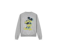 (L, Sport Heather) Disney Unisex Adult Trippy Mickey Mouse Sweatshirt
