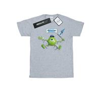 (L, Sports Grey) Disney Mens Monsters University Taped Mike T-Shirt