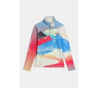L Spyder Womens Vivid Zip Neck Top Patterned Size