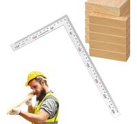 L Square Ruler | Stainless Steel Framing Combination Tool,5.91 x 11.81 Inches Angle Square,for Carpenters Engineer Layout Drawing Woodworking Rafter Home