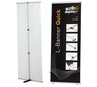 L-Stand Rollup Banners, Single Sided Flexible freestanding Banner Display (800x1980mm (Hardware Only))
