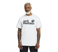 (L, Stark White) Jack Wolfskin Mens Brand Short Sleeve T-Shirt