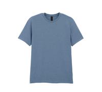 (L, Stone Blue) Gildan Mens Short Sleeve Soft-Style T-Shirt
