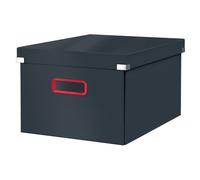 Leitz Click & Store Medium Storage Box, Foldable A4 File Box with Lid, Premium Strong Cardboard Container for Home/Office Filing, Cosy Range, Velvet