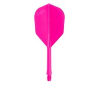 L-style BarFlight 2BA Dart Flight with Integrated Shaft - L3 Shape - 26mm (260) - Neon Pink - 1 Set (3 Flights)