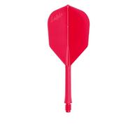 L-style BarFlight 2BA Dart Flight with Integrated Shaft - L3 Shape - 26mm (260) - Red - 1 Set (3 Flights)