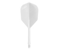 L-style BarFlight 2BA Dart Flight with Integrated Shaft - L3 Shape - 26mm (260) - White - 1 Set (3 Flights)