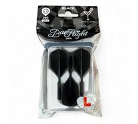 L-style BarFlight 2BA Dart Flight with Integrated Shaft - L3 Shape - 26mm (260) - Black - 1 Set (3 Flights)