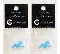 L-Style Dart Flight Accessory: Champagne Ring/Cap/Cup Inserts for PRO Dart Flights - Clear Blue
