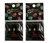 L-Style Dart Flight Accessory: Champagne Ring Premium Metal - Gold 2 Pack