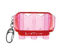 L-style Krystal Flight Case - Hard Shell Case for Dart Flights - Holds 1 Set of 3 Flights - Clear Pink