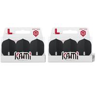 L-style L1 Standard Dart Flights - PRO KAMI - Black - 2 Sets (6 Flights)