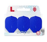 L-style L1 Standard Dart Flights - EZ DIMPLE - Blue - 1 Set (3 Flights)