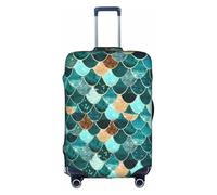 L Stylish Suitcase Cover Protector - Elastic Mermaid Fish Scale Print Print Luggage Travel Accessories, Stretch Baggage