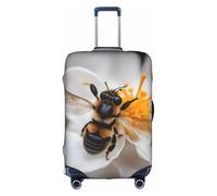 L Suitcase Cover Protector â€“ Bee On Honeycomb Print Luggage Case for Women & Girls, Travel Accessories, Aesthetic Tags