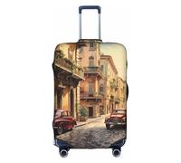 L Suitcase Cover Protector – Italian Street Print Luggage Case for Women & Girls, Travel Accessories, Aesthetic Tags