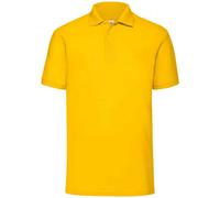 Fruit of the Loom Men's Pique Polo Shirt in Yellow | Size: Large Fruit Of The Loom Yellow L