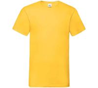 Fruit of the Loom Men's Value V Neck T-Shirt in Yellow | Size: Large Fruit Of The Loom Yellow L