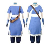 (L) The Avatar Last Airbender Katara Cosplay Blue Costume Girl Halloween New Outfits