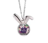 l The Day Of The Dead Illustration Rabbit Necklace Pendant Bunny Animal Jewelry Gift