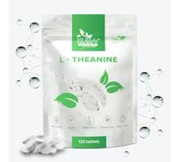 L-Theanine 200mg, 120 Tabs - Relaxation & Focus Support - Pure Ingredients, GMO & Gluten Free - GMP Certified Nootropic Supplement by Raw Powders
