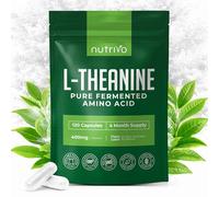 L Theanine 400mg | 120 Vegan Capsules - 4 Months Supply | Good Alternative to L-Theanine Powder, Gummies and Drops | UK Made L'Theanine Supplement
