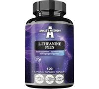 L-Theanine (98% Green Tea Extract) with Myo-Inositol 300 mg - 120 Vegan Capsules - 4 Month Supply - Supports Mental Clarity and Stress Management - Amino Acid Supplement - by Apollo's Hegemony