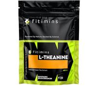 L-Theanine Capsules 400mg | High Strength Nootropic | 120 Vegan Capsules | 2-Month Supply | Natural Green Tea Extract | Cognitive Supplement for Focus, Energy, Mood & Immunity | Fitimins