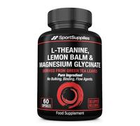 L-Theanine Green Tea Extract with Added Lemon Balm Extract and Chelated Magnesium Glycinate - Derived from Green Tea Leaves - Sleep & Relaxation Support - Mental Clarity