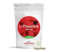L Theanine High Strength 400mg | 60 Vegan Capsules | Supports Relaxation, Focus & Stress Relief | Fast Absorption | UK Made - Just Vitamins