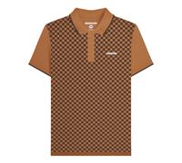 (L, Tobacco) Lambretta Mens Two Tone All-Over Print Polo Shirt