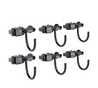 L Track Hook Double Stud Tie Down Fitting Heavy Duty Carbon Steel Truck Bed Trailer Cargo Control Secure Loads for Pickup RV ATV 6PCS