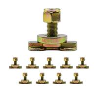 L Track Threaded Bolt Double Stud Fitting,5,500 Pounds Break Strength, Use with L Track Rails in Your Truck Or Trailer to Create Heavy-Duty Bolt Down Anchor Points (10 Pack)