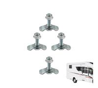 L Track Threaded Stud Fitting, Heavy Duty Bolt Down Anchors Points for Trailer Truck Bed Cargo Control, Automotive Tie Down Hardware for ATV Pickup Aircraft Van SUV Trailer Cargo Control