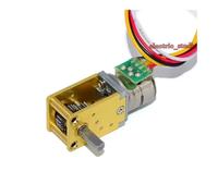 L-type 10MM Speed Reduction Stepper electronic starter DC 5V 2-Phase 4-Wire Full Metal Gearbox Worm Gear Stepper electronic starter DIY Robot Car AUOQKQUT((B) Ratio 42)