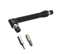 L Type Hexagon Screwdriver 6.35mm Socket Wrench Tool Double End Handle for Furniture Assembly Bike Repair Hard to Reach Areas Steel Black(1pc Magnetic)