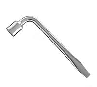 L Type Tire Wrench Set Made of V Alloy Steel with Dual Function Ends 17mm to 24mm Sizes for Lug Nut Removal and Tire Service Tasks (24mm)