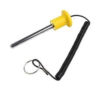 L-Type Weight Stack Pin M8x125mm Yellow Plastic(M10*105mm) | M8x80mm size, steel core, yellow plastic head, safety lanyard included, fit