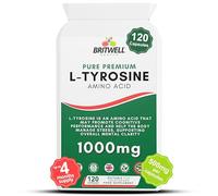 L Tyrosine 1000mg - High Strength Amino Acid Supplements - Premium Tyrosine Supplement for Health & Focus & Performance - 2x500mg Daily Serving - 120 Vegetarian Capsules - British Supplements UK