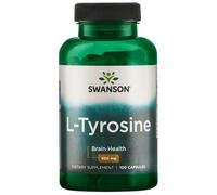 L-Tyrosine 500mg 100 Capsules | Amino Acid Supplement | Energy & Focus | Swanson