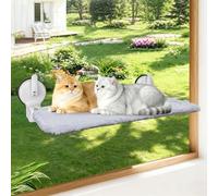 L&W BROS. Cat Window Perch with Lever Lock Suction Cups Holds up to 50 lbs Foldable & Space Saving Design Heavy Duty Window Hammock for Large Cats (L 1Pc)