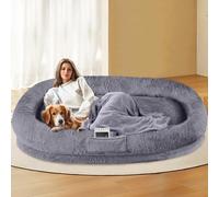 L&W BROS. Orthopaedic XL Dog Bed for Adults, Memory Foam and Faux Fur Cover, 71" x 51" x 12", Extra Large Dog Bed, Ultimate Comfort for You and Your Furry Friend