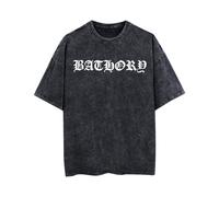 (L) Washed T Shirt Bathory Hip Hop Vintage T-Shirt