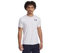 (L, White/Black) Under Armour Mens HeatGear Mesh Panel Fitted T-Shirt