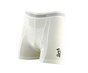 (L, White/Blue) Kookaburra Mens Jock Shorts