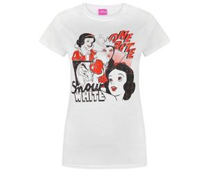 (L, White) Disney Womens/Ladies Snow White One Bite T-Shirt
