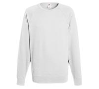 Fruit of the Loom Men's Lightweight Raglan Sweatshirt - 240 GSM - White L