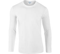 (L, White) Gildan Mens Soft Style Long Sleeve T-Shirt (Pack Of 5)