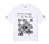 Lacoste Mens Minecraft Organic Cotton T-Shirt - White - L - White
